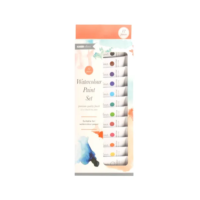 KaiserCraft Watercolour Paint Tubes akvarellmaling 12-pk