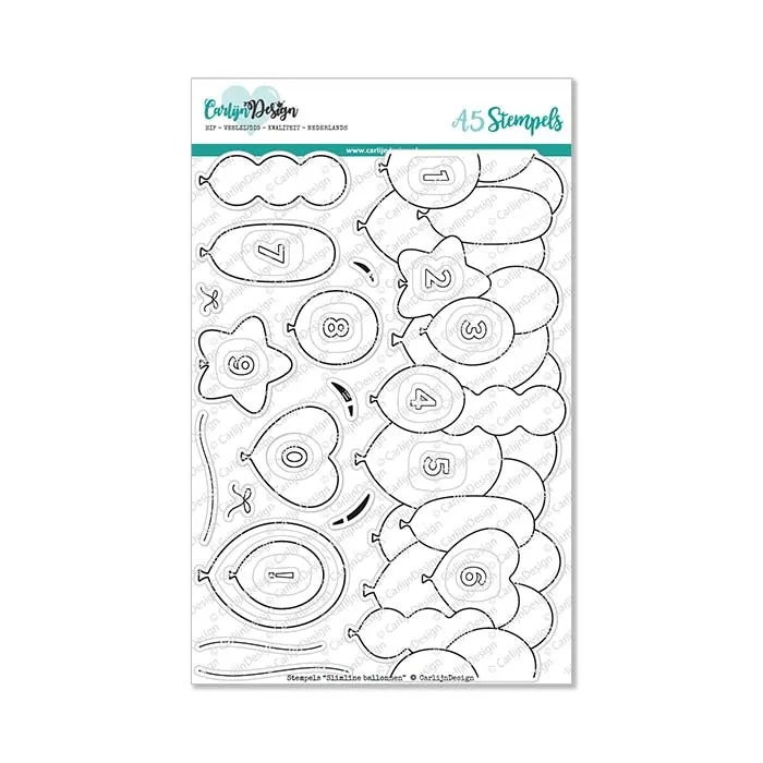 CarlijnDesign Slimline CDST-0072 stempler ballonger A5
