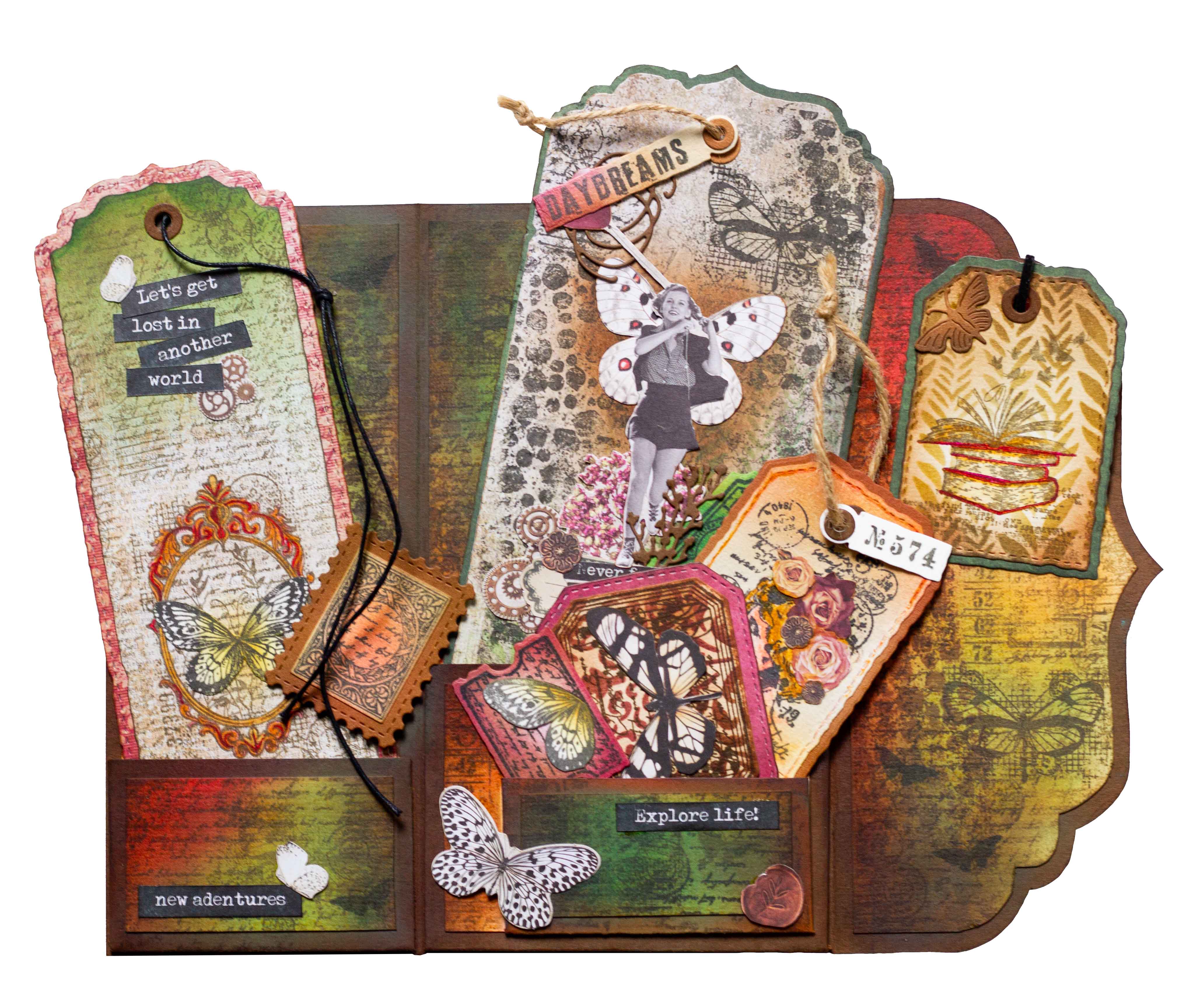 Studio Light Grunge Tag Envelope stencil tag A4
