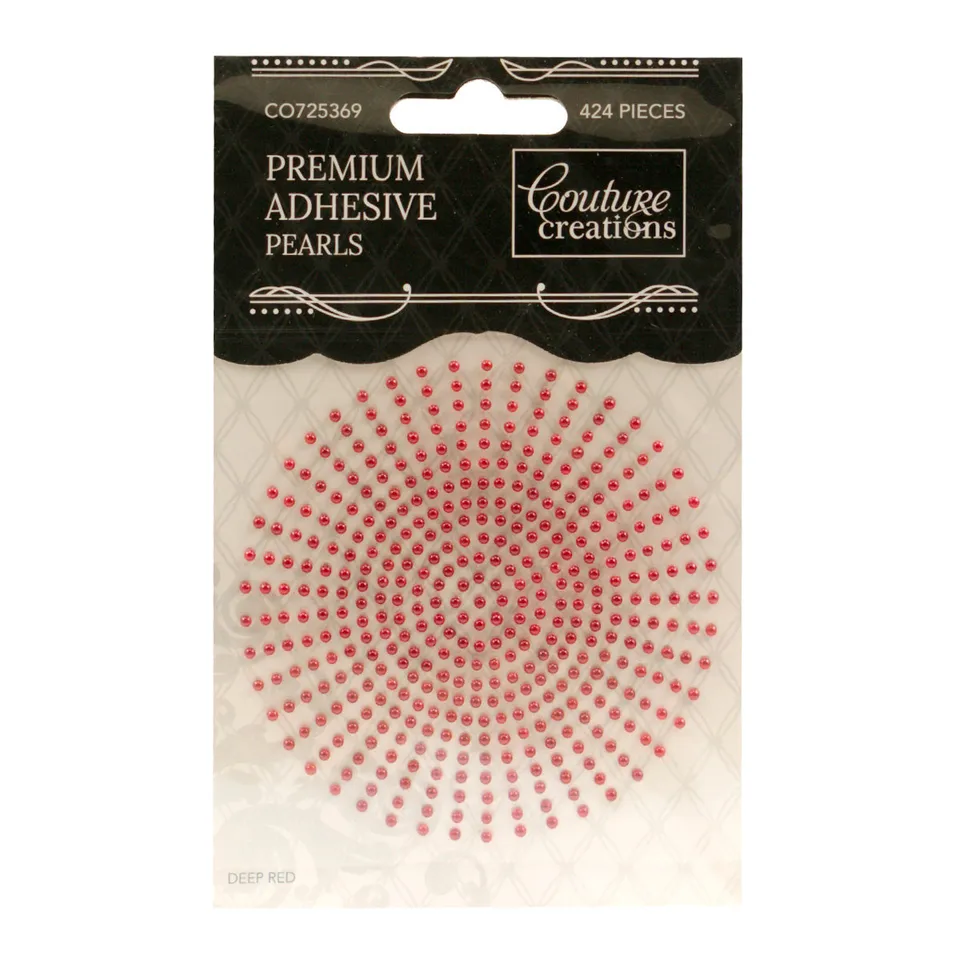 Couture Creations selvklebende perler deep red 2 mm 424 stk