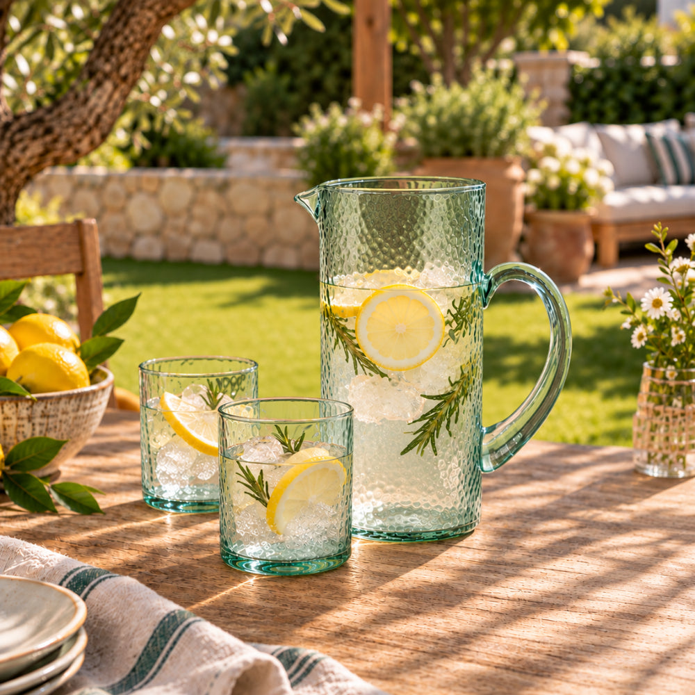 KaiserCraft Lagoon Dimpled Jug kanne grønn glass