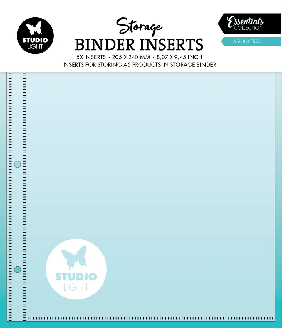 Studio Light Essentials oppbevaringslommer A5+ 5 stk plast