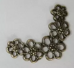Korthobby Hjørne metallpynt bronse