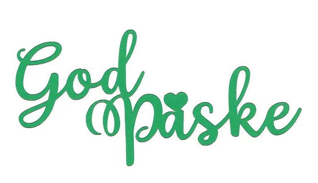 Papirglede God påske die-cut ord grønn