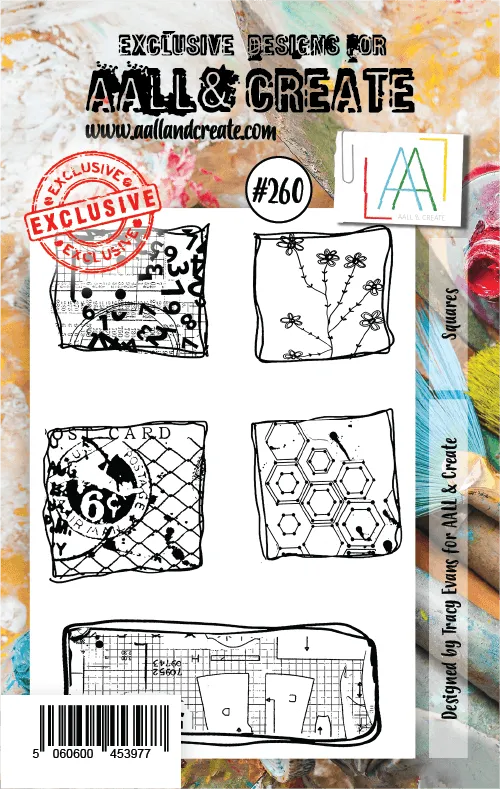 Aall and Create #260 Squares stempelsett A7 ruter