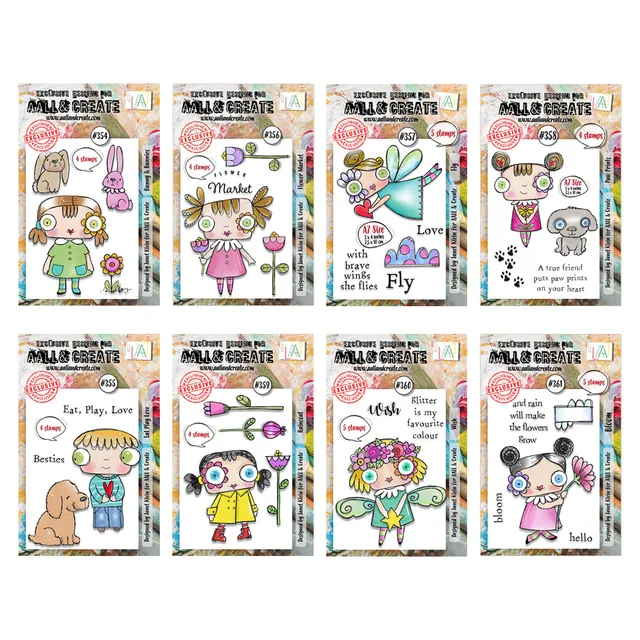 AALL & Create Love Market stempelsett A7 8-pk klar