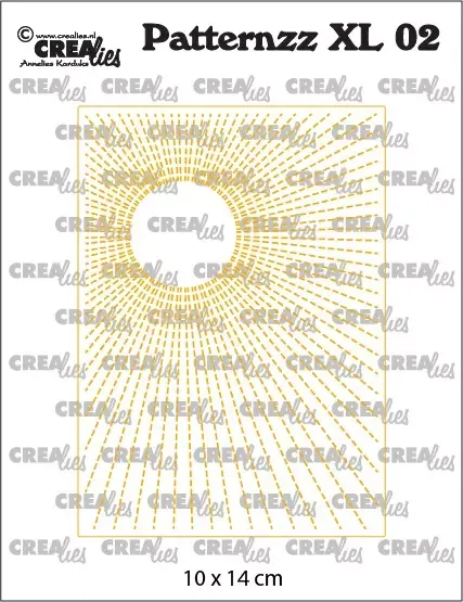 Crealies Patternzz XL Stitched Sun 02 pregefolder sol