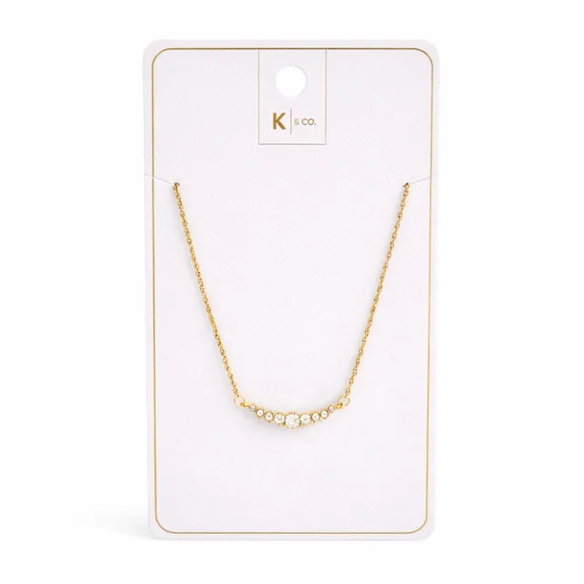 K&Co Signature Tiana halskjede gull rustfritt stål