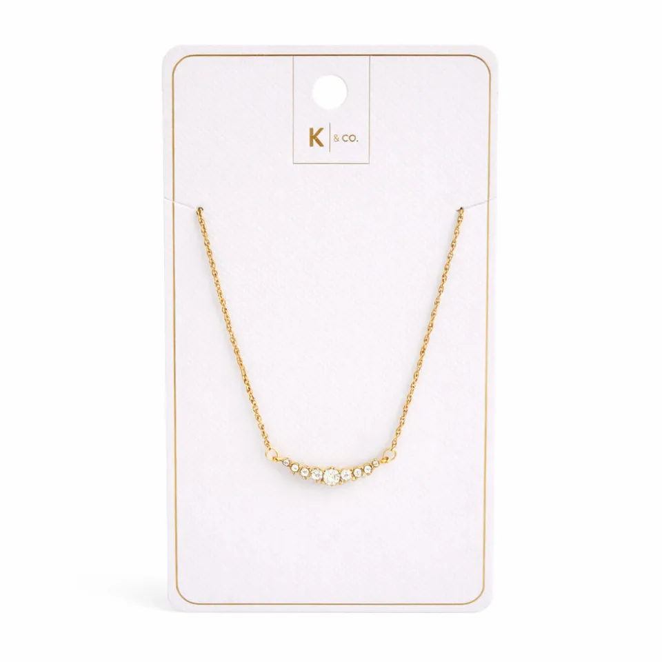 K&Co Signature Tiana halskjede gull rustfritt stål