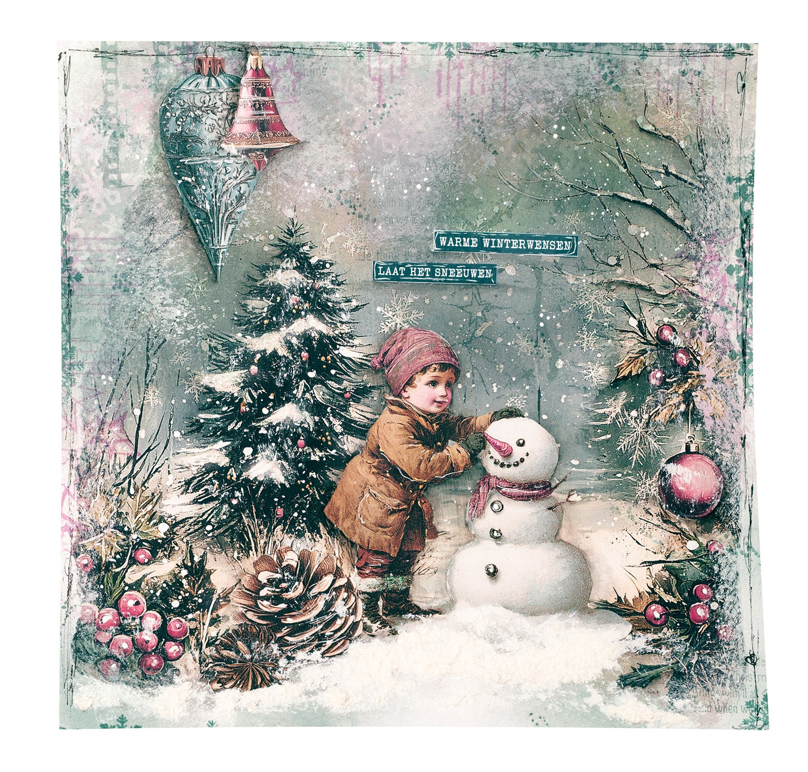 Studio Light Mindful Art Winter Crackle clearstempel jul