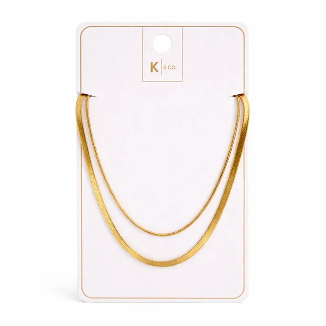 K&Co. Signature Jada halssmykke lagdelt gull slange