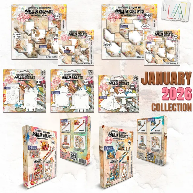 AALL & Create januar 2026 komplett samling stempel+dies