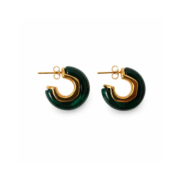 K&Co. Sunset Spritz Emerald øredobber resin
