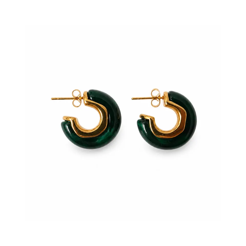 K&Co. Sunset Spritz Emerald øredobber resin