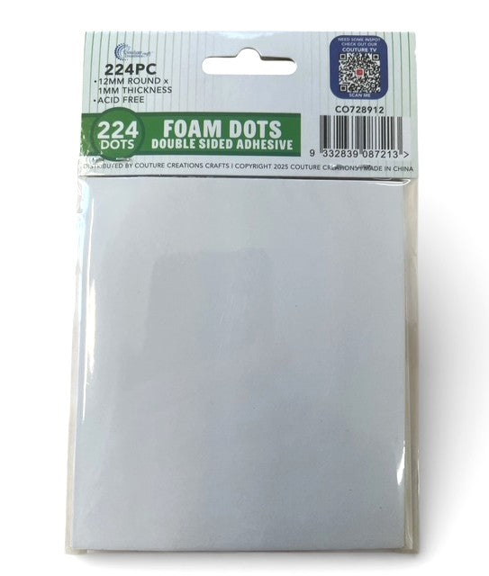 Couture Creations Foam Dots skumputer 12mm 224 stk