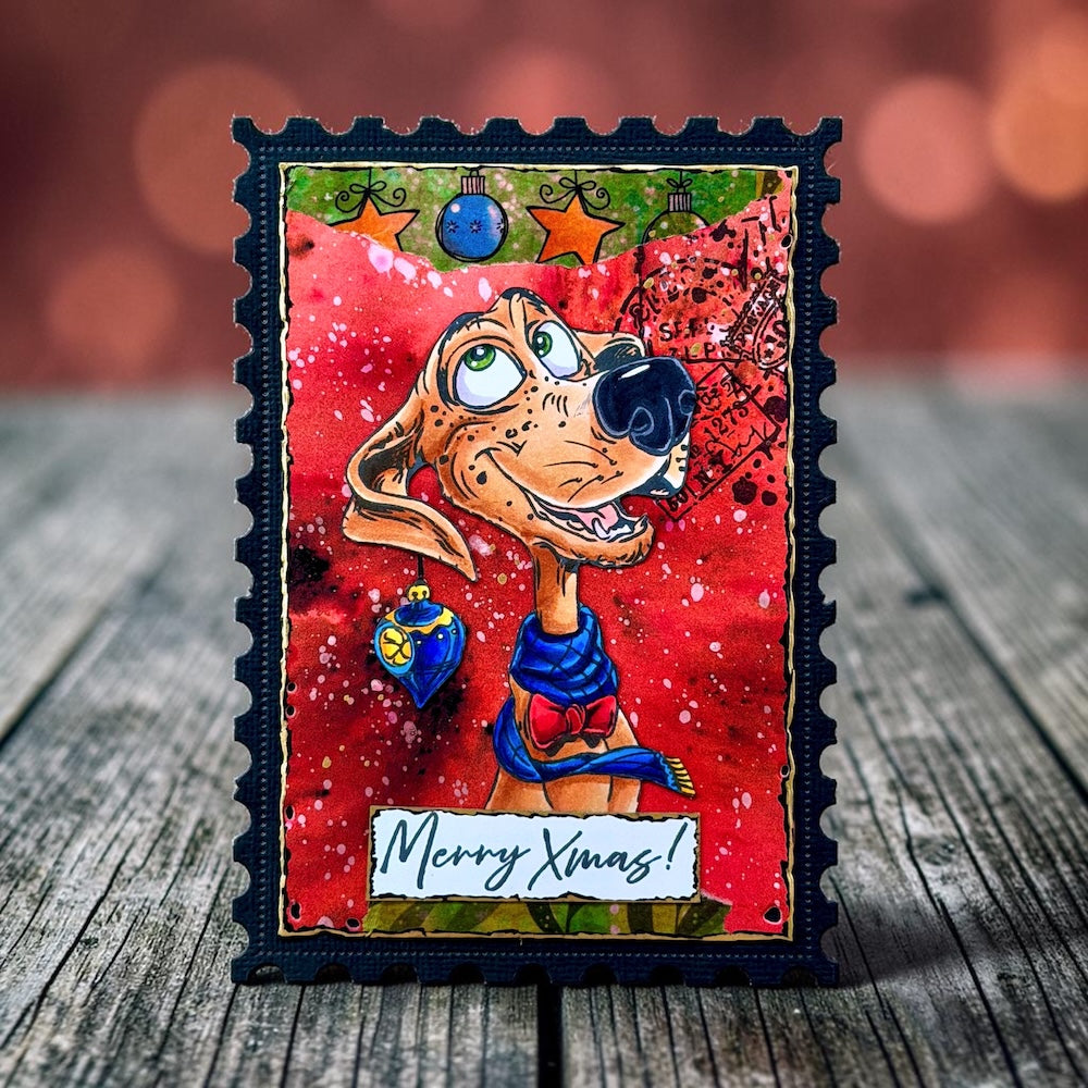 Aall and Create TP-1493 Merry Woofmas stempelsett A6 hund