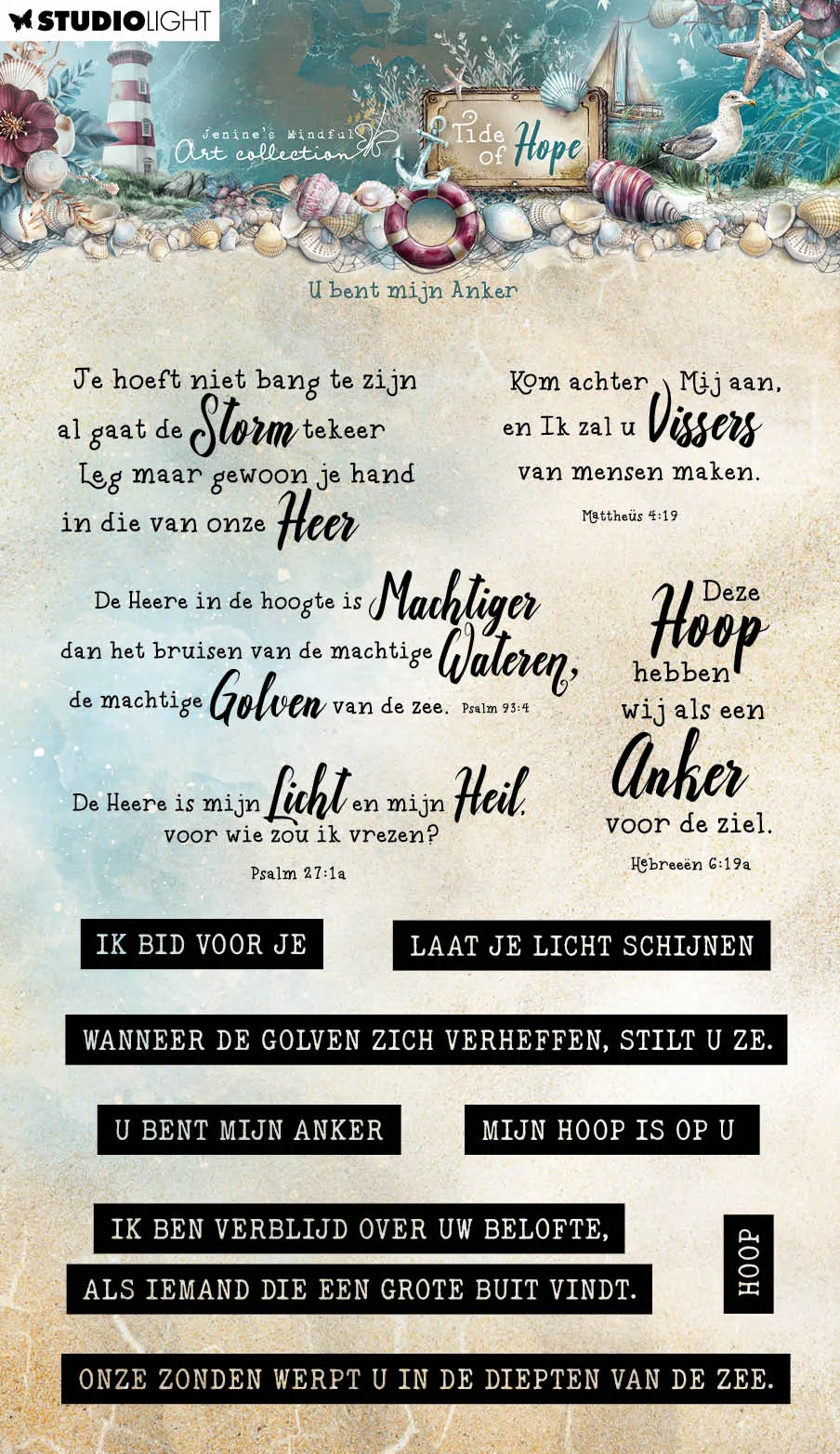 Studio Light Jenines stempel Tide of Hope anker clearstamp