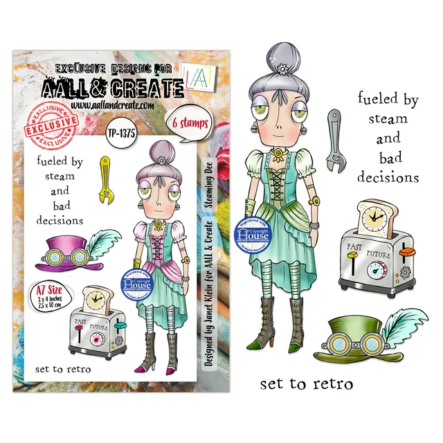 AALL & Create TP-1375 Steaming Dee stempelsett A7