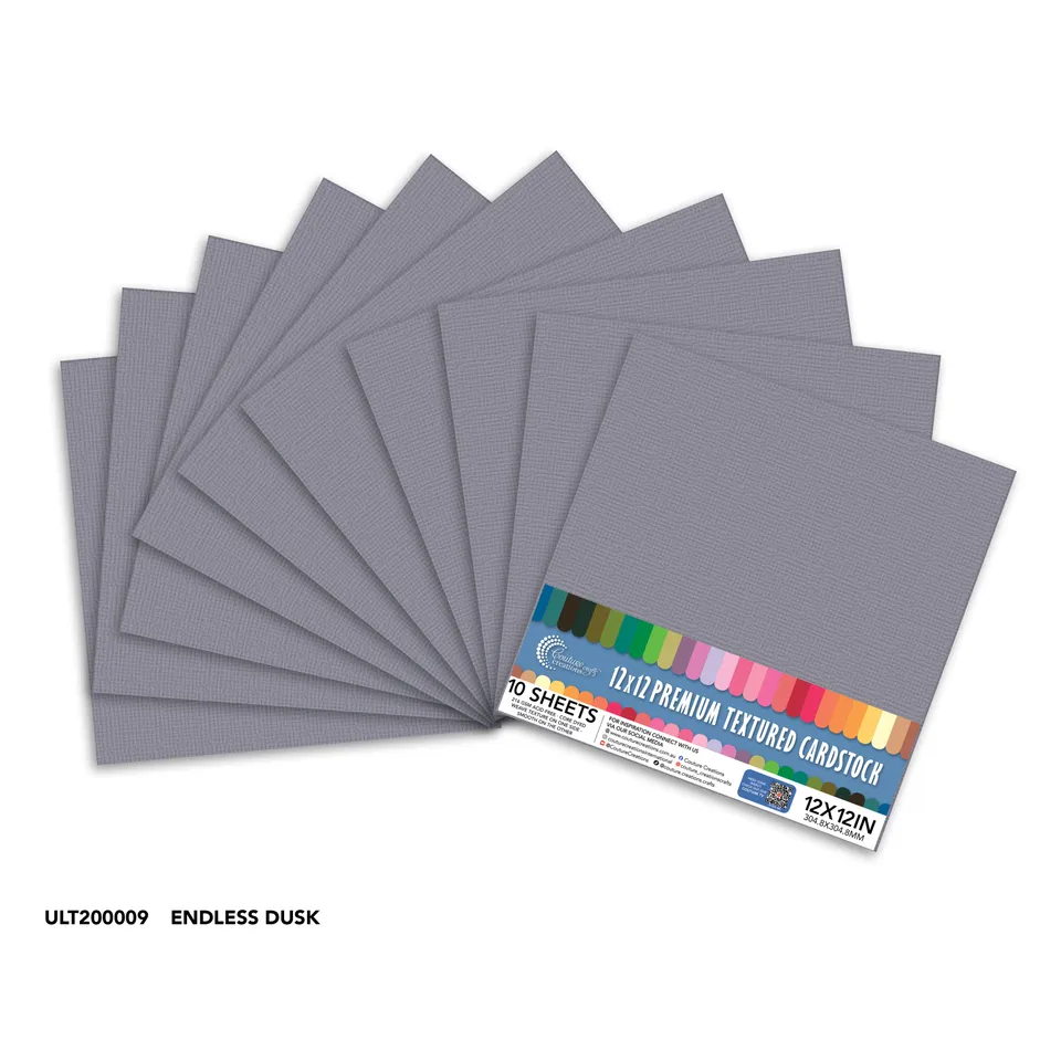 Couture Creations Endless Dusk teksturkartong 12x12 216 g 10 ark