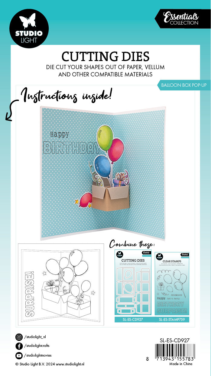 Studio Light Essentials Balloon Box Pop-Up dies eske