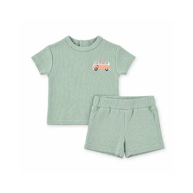KaiserCraft Salty Toes Baby Waffle Co-Ord babysett combi bomull