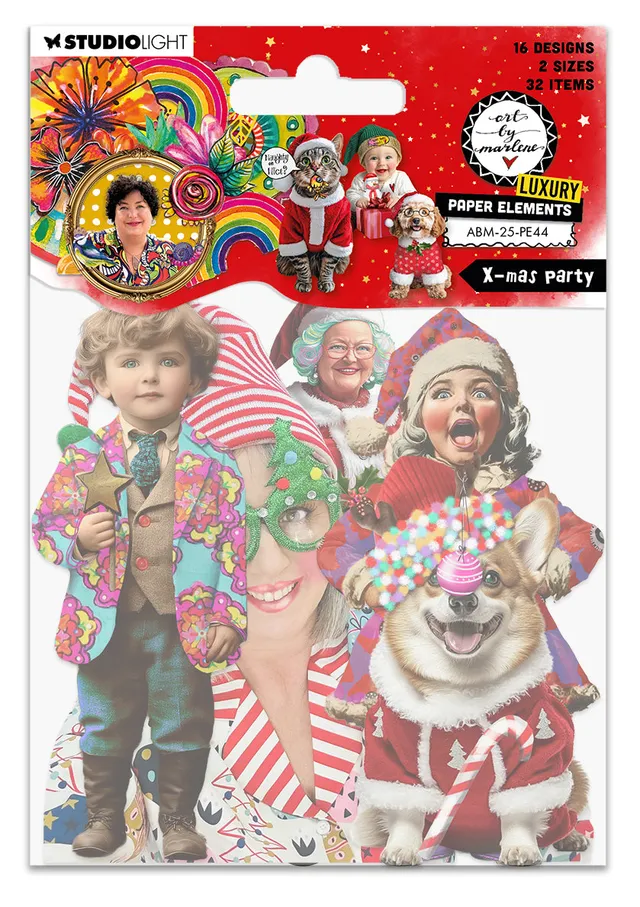 Art by Marlene X-mas Party paper elements 32 deler