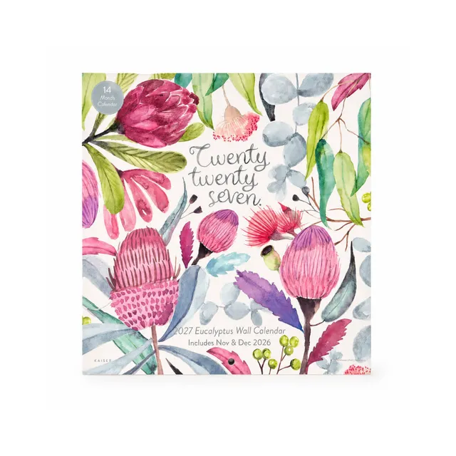 KaiserCraft veggkalender 2027 Eucalyptus 14 mnd