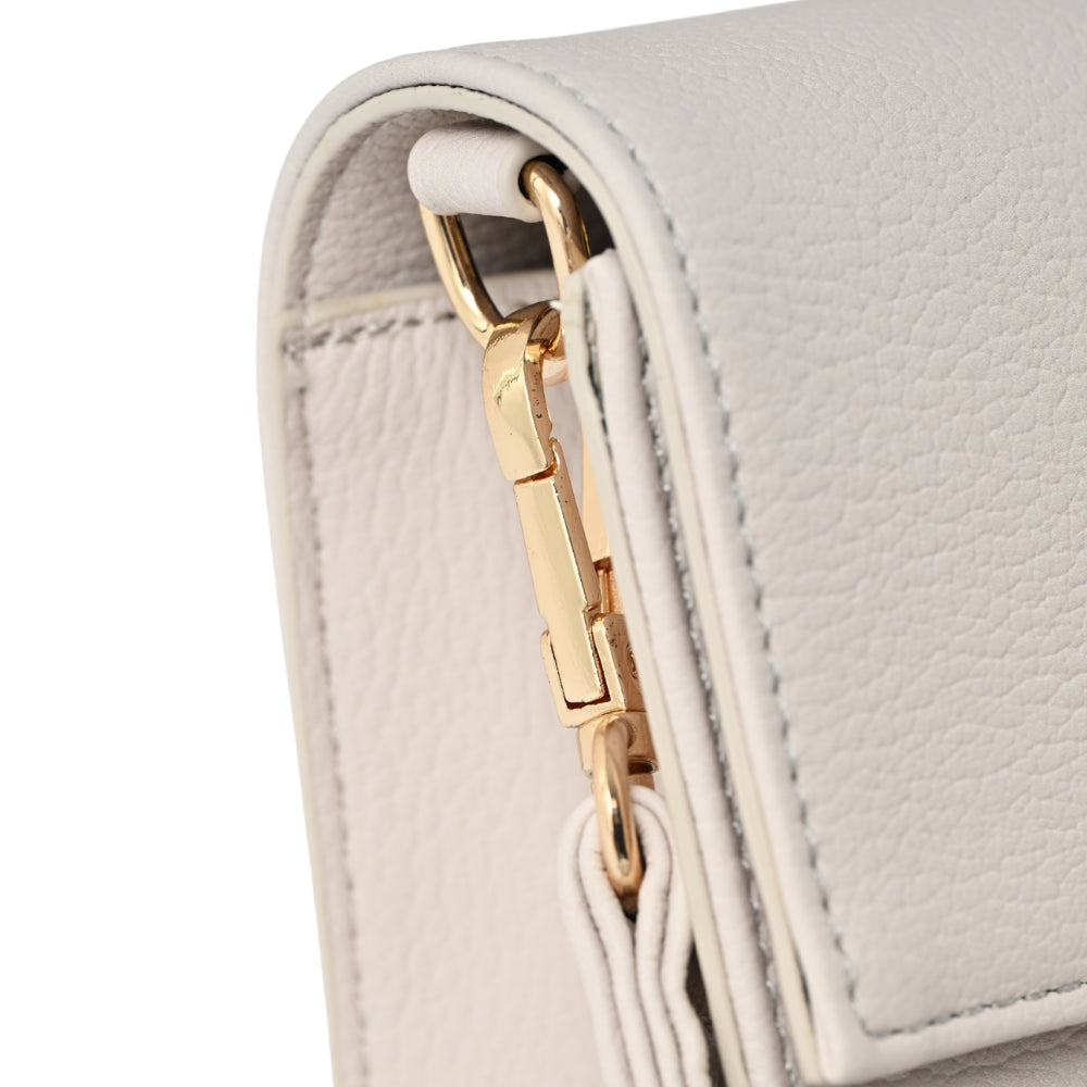 KaiserCraft Belle Buckle skulderveske taupe magnetlukking