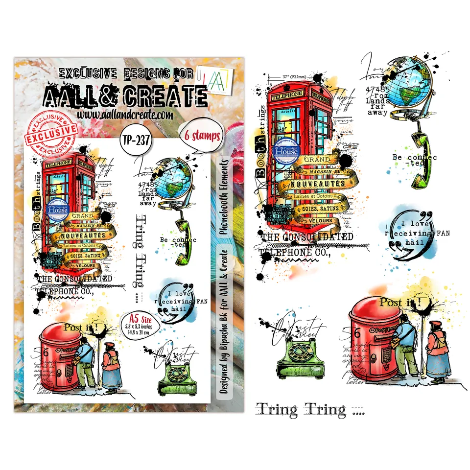 AALL & Create TP-237 Phonebooth Elements stempelsett A5