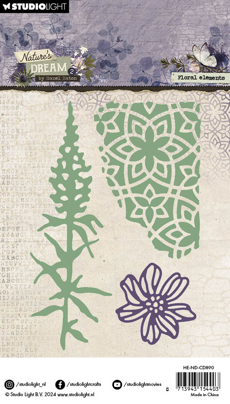 Studio Light Natures Dream 2 Floral elements dies blomster