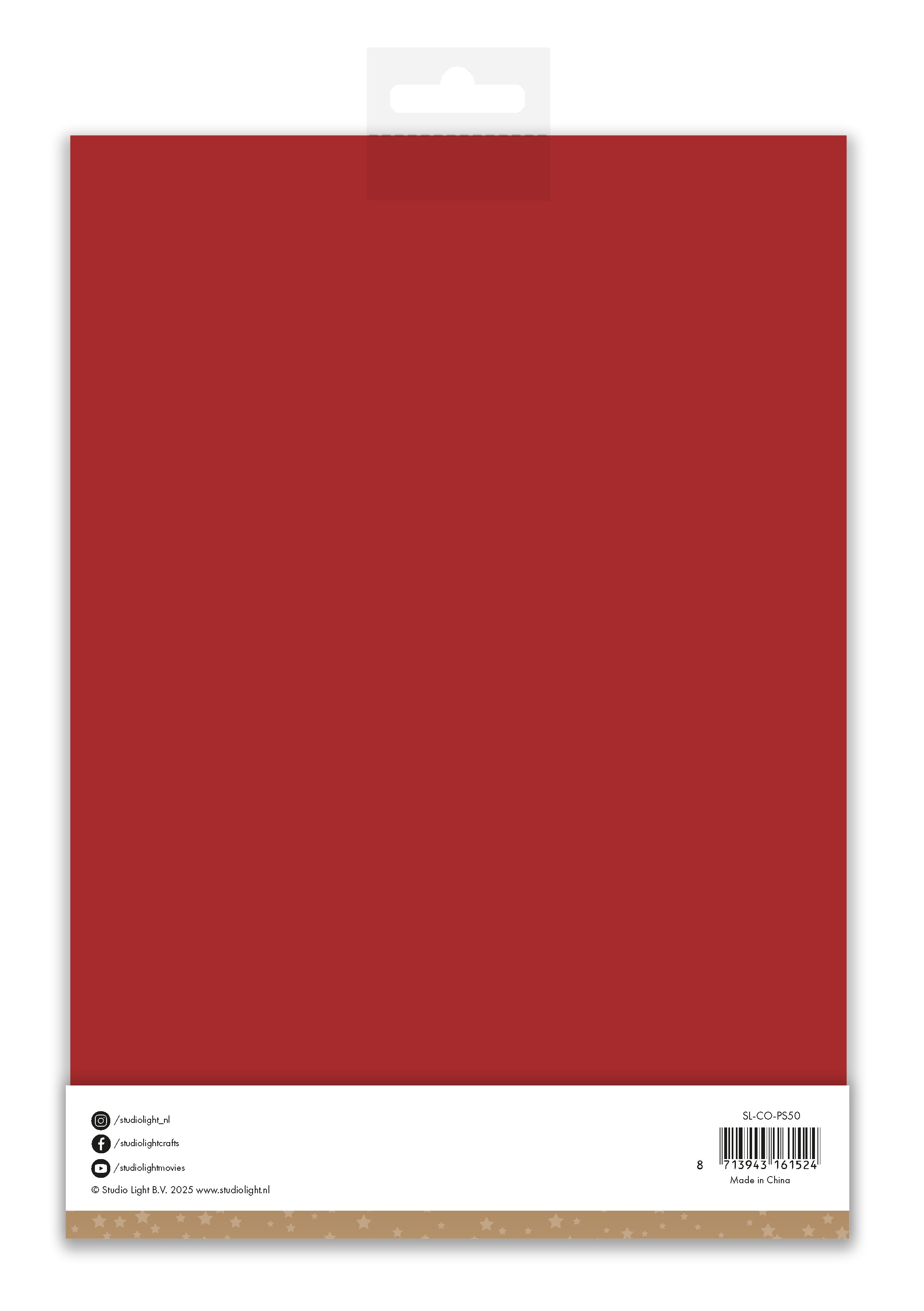 Studio Light Essentials Christmas Red papirsett A4 jul