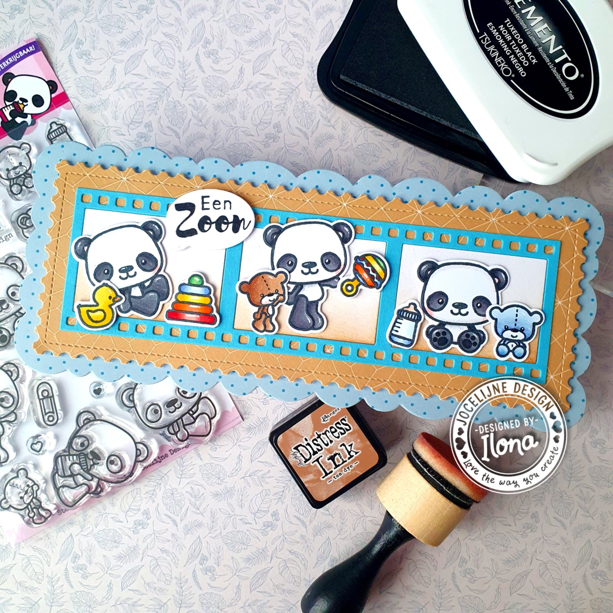 CarlijnDesign Baby Panda CDJD-0024 stempelsett baby