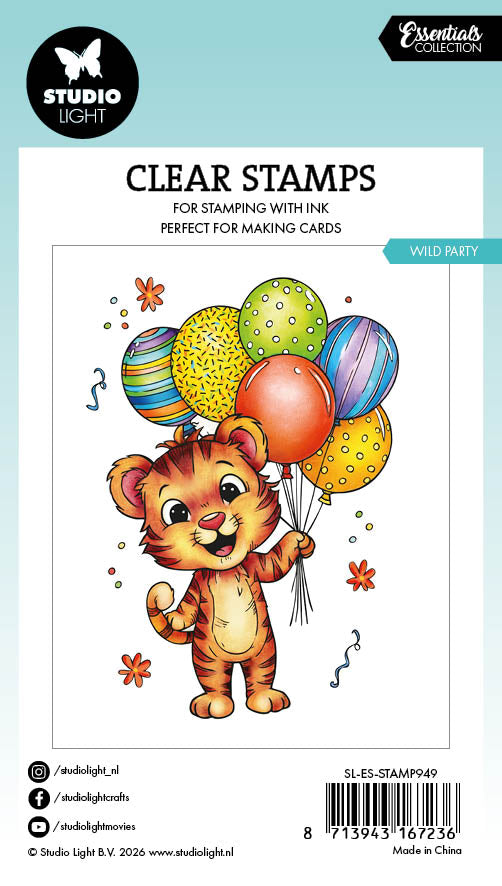 Studio Light Essentials Wild Party Tiger stempelsett tiger