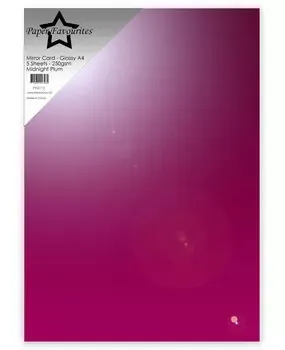Paper Favourites Mirror Gossy A4 Midnight Plum