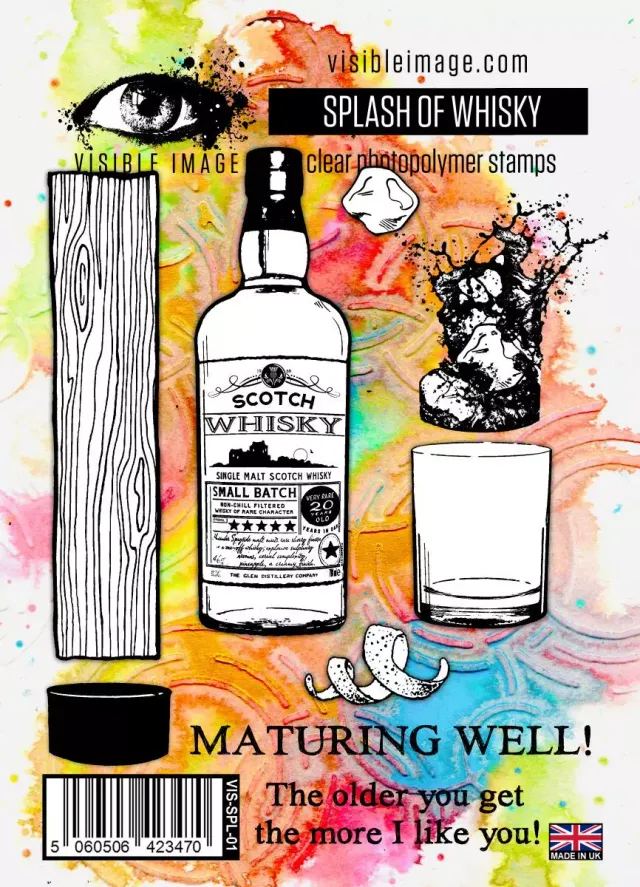 Visible Image Splash of Whisky stempel herremotiv