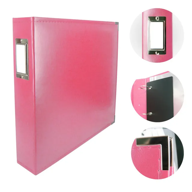 Couture Creations 3D ringalbum Strawberry Pink 12x12 skinn