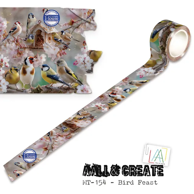 AALL & Create Layer-It-Up MT-154 Bird Feast washi tape 25mm
