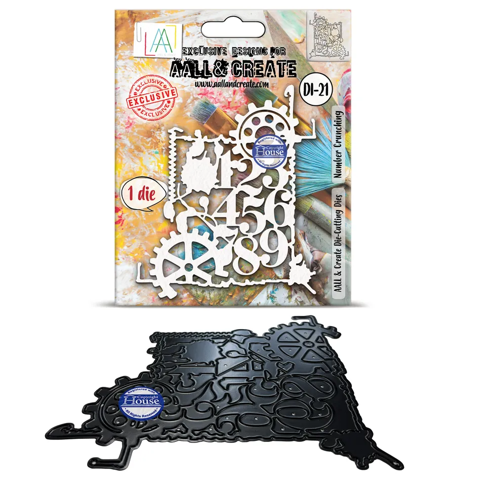 AALL & Create DI-21 Number Crunching dies 10,4x12,4 cm
