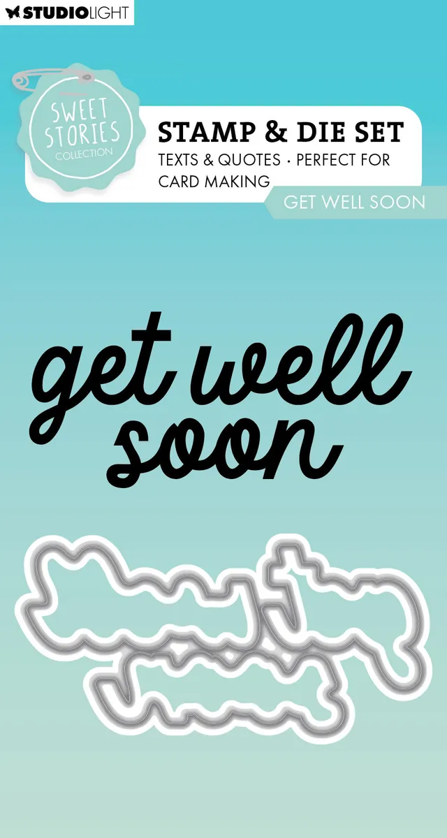 Studio Light Sweet Stories stempel+dies Get well soon god bedring