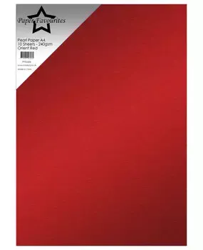 Paper Favourites Pearl Orient Red perlepapir