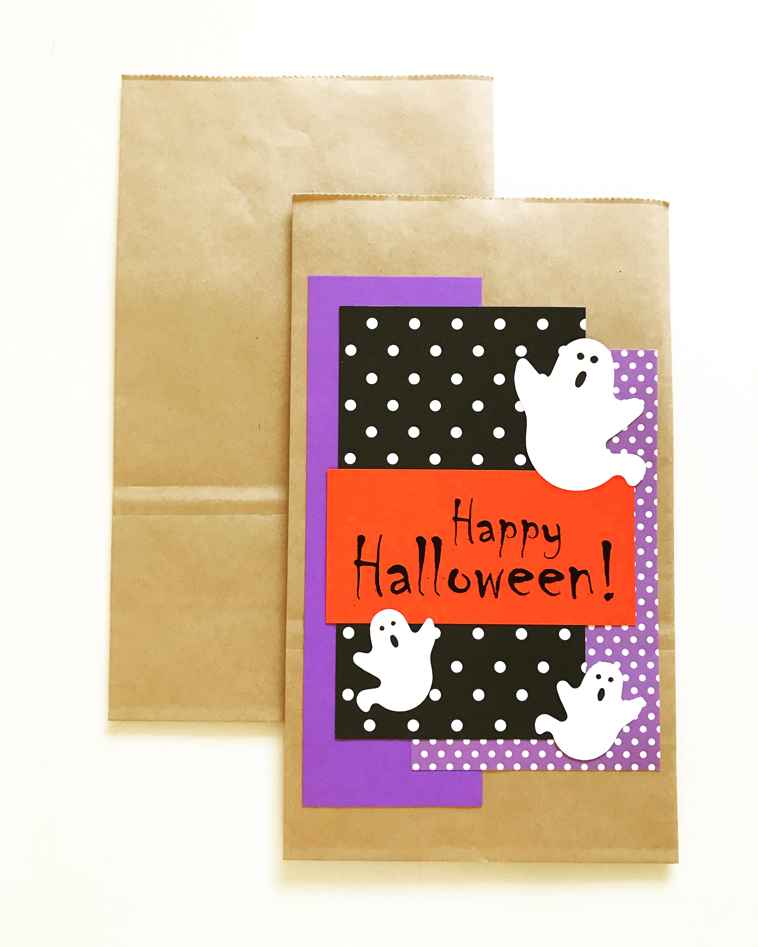 Papirglede Happy Halloween digitalt stempel 2 filer kort