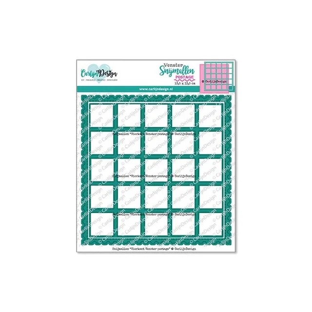 CarlijnDesign Vierkant Venster CDSN-0264 postage dies 13,5 cm