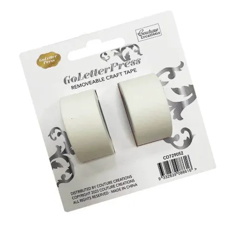 Couture Creations Low Tack Masking Tape 2-pk 19 mm x 10 m hvit
