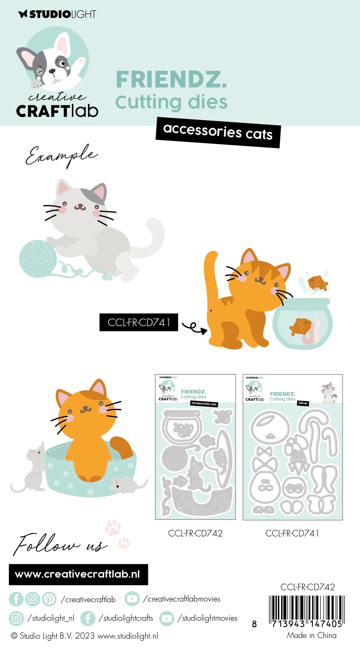 Studio Light Creative Craftlab Friendz Accessoires Cats dies katter