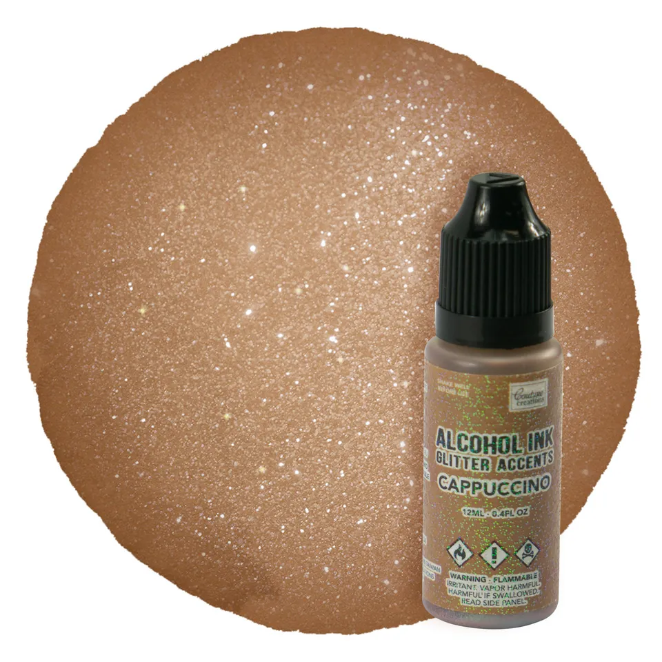 Couture Creations Alcohol Ink glitterblekk cappuccino 12 ml