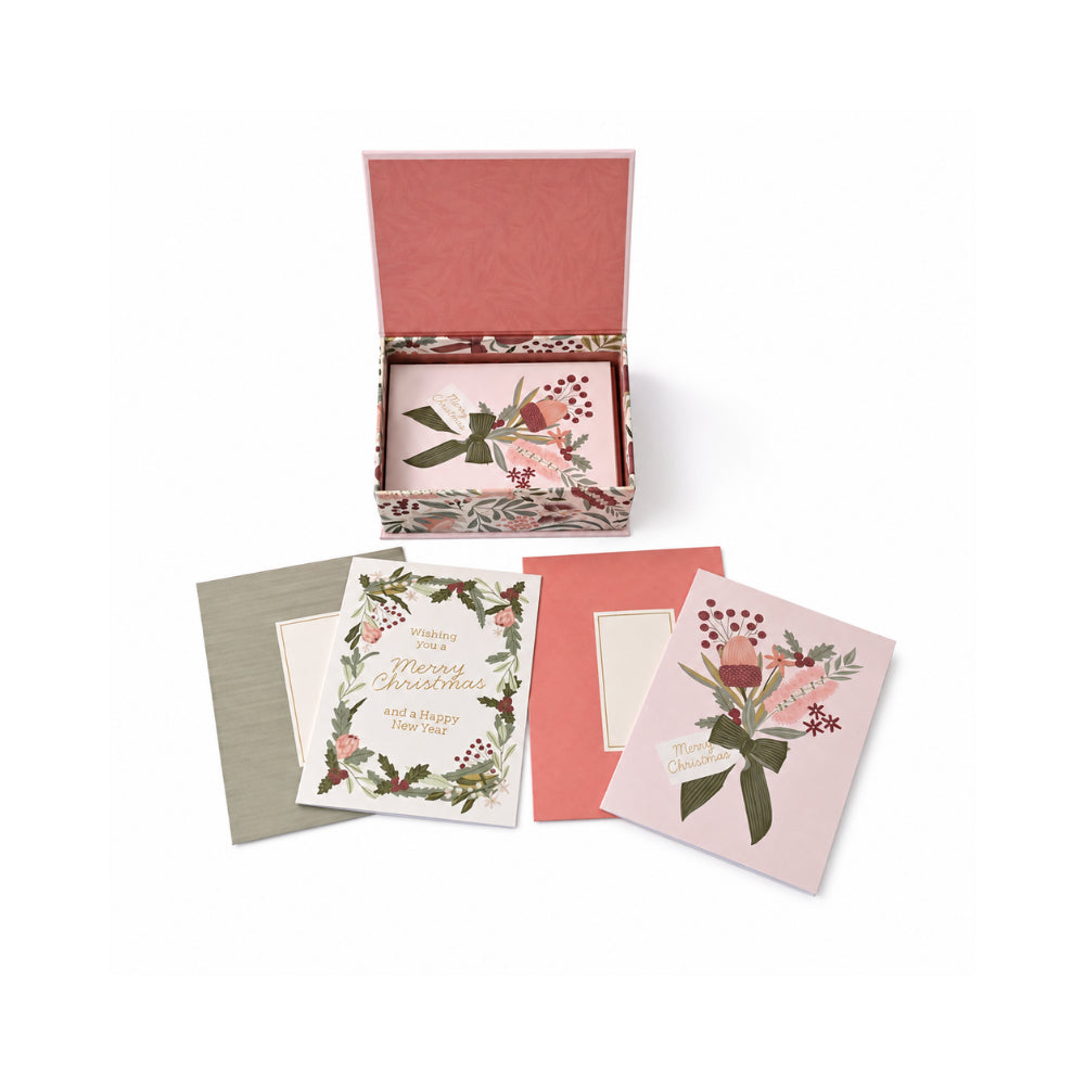 KaiserCraft Christmas Card FOLIAGE julekort 20-pk gullfolie