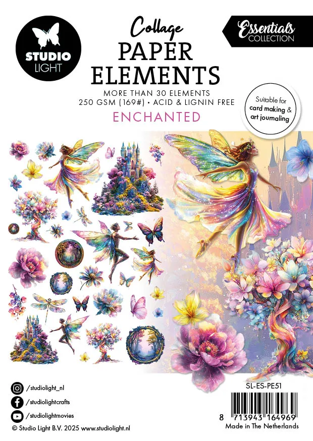 Studio Light Essentials Enchanted papirelementer 34 stk