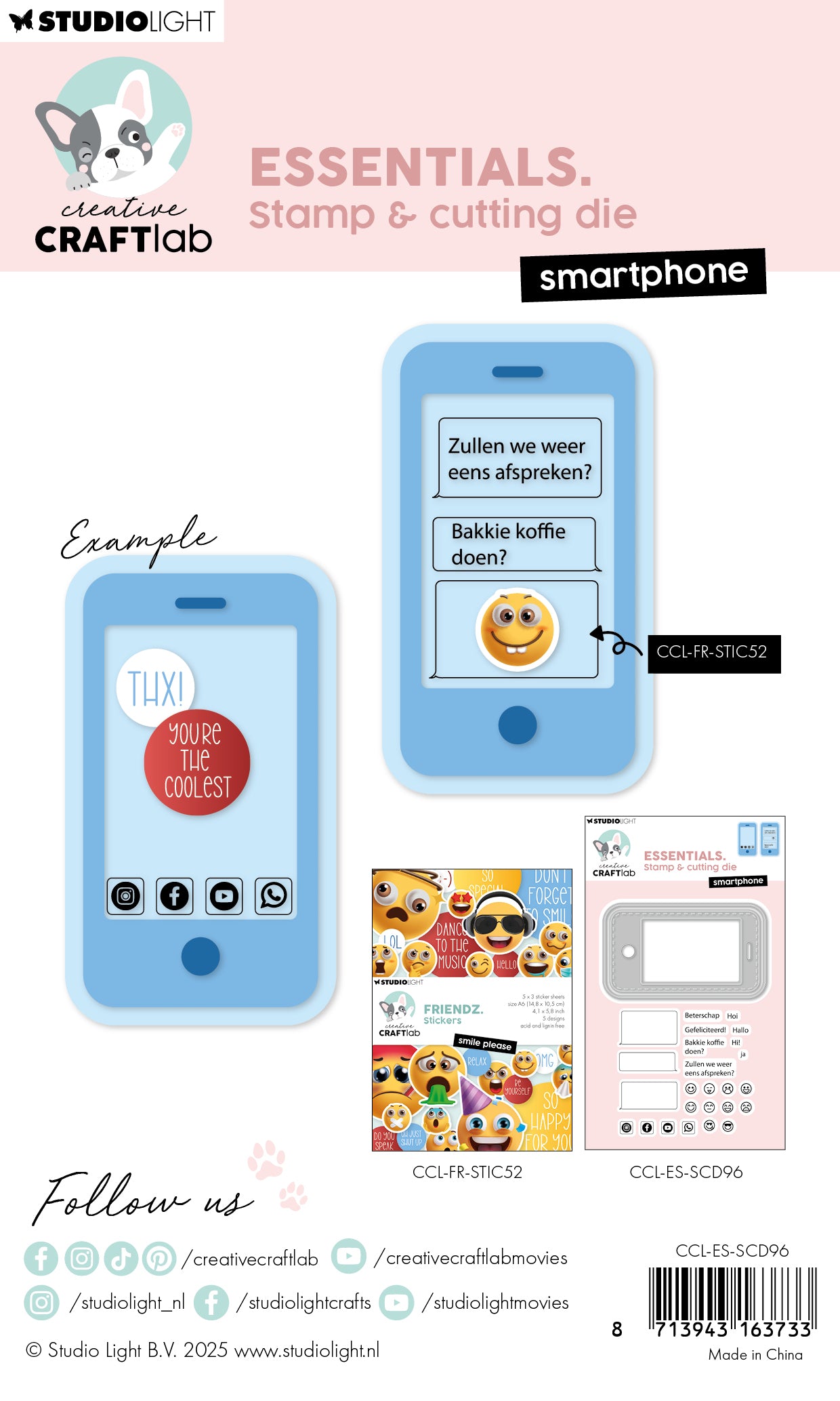 Studio Light Creative Craftlab Smartphone stempel + dies