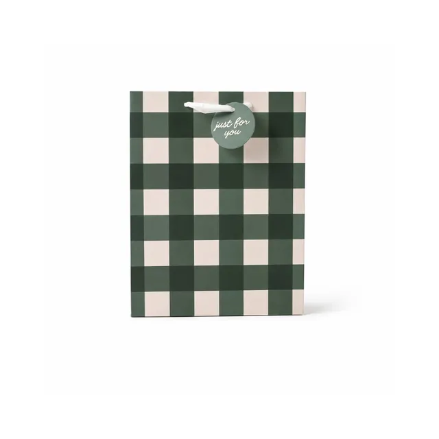 KaiserCraft Gingham Green gavepose liten jul