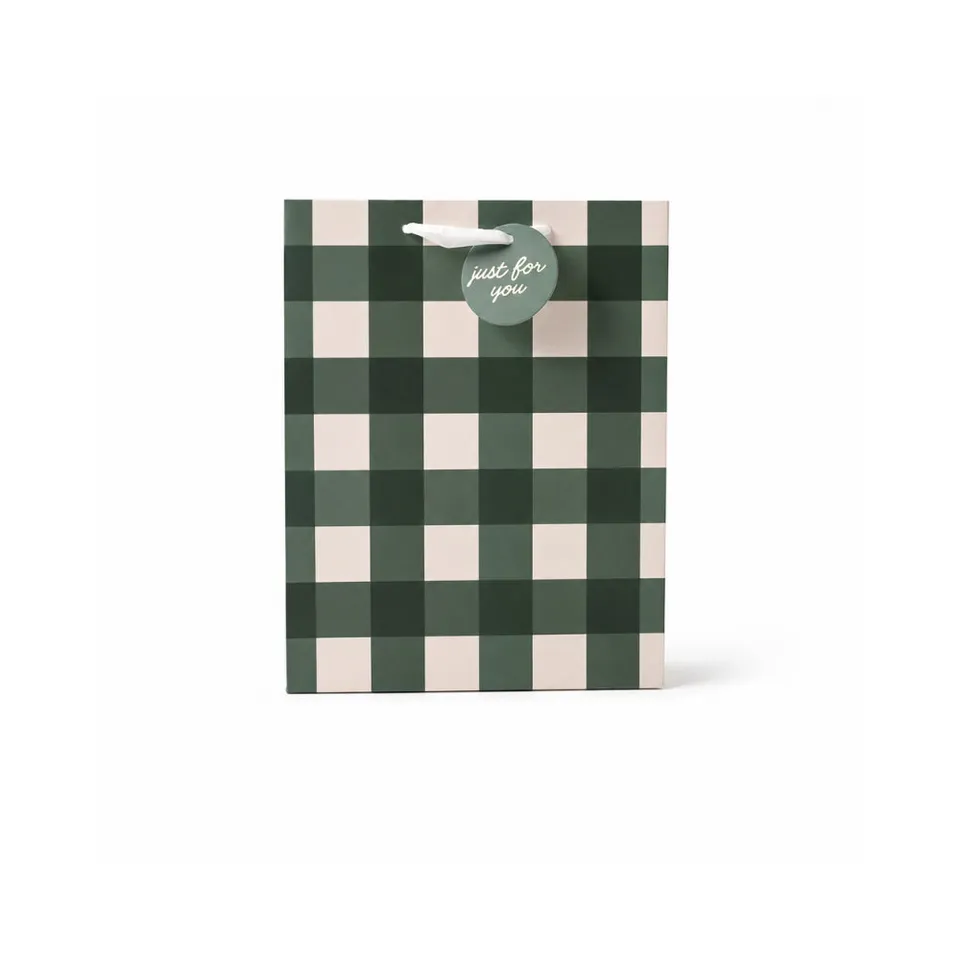 KaiserCraft Gingham Green gavepose liten jul